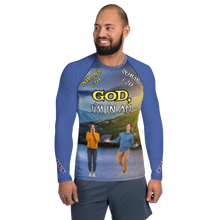 Load image into Gallery viewer, “God, I’m In Ah” Men&#39;s Rash Guard
